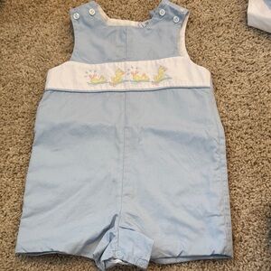 Charming Kids Overalls with Duck Embroidery
